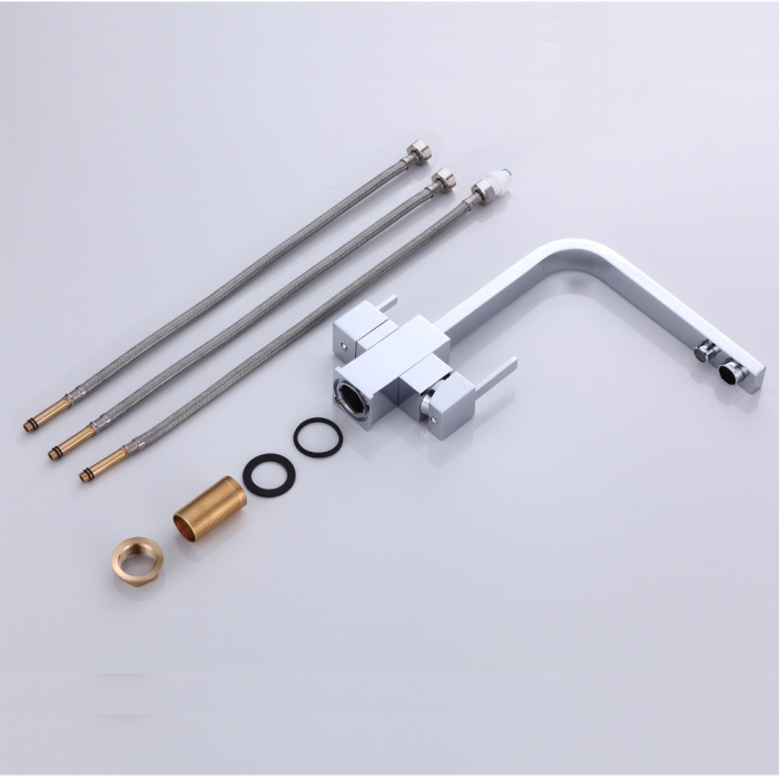 Virtuves jaucējkrāns mod. A-101-CHROME (HOT-COLD-RO)