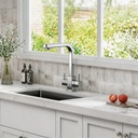 Virtuves jaucējkrāns mod. A-101-CHROME (HOT-COLD-RO)