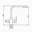 Virtuves jaucējkrāns mod. A-101-CHROME (HOT-COLD-RO) 1