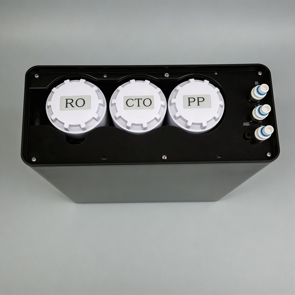 Reversās osmozes ūdens filtrēšanas sistēma OBSIDIAN 800G ar tiešās plūsmas tehnoloģiju un LCD displeju