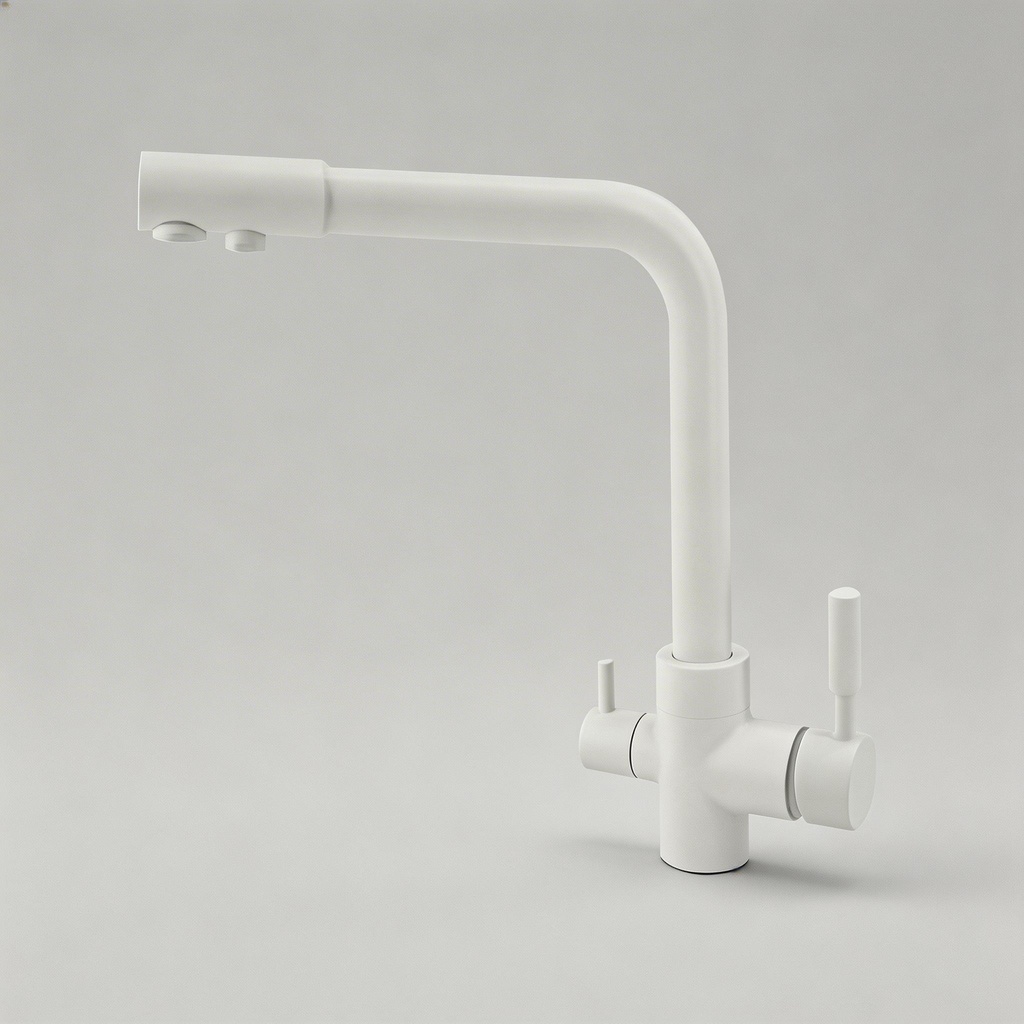 Jaucējkrāns A-103-WHITE ar trīsceļu funkciju un dzeramā ūdens iespēju