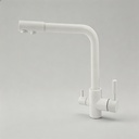 Jaucējkrāns A-103-WHITE ar trīsceļu funkciju un dzeramā ūdens iespēju