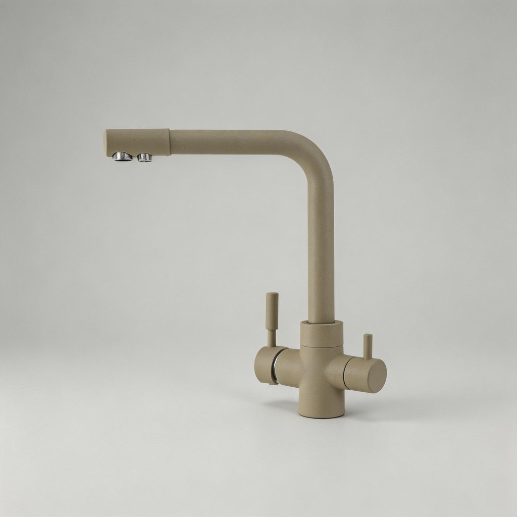 Jaucējkrāns A-103-Bēšs AKMENS ar trīsceļu funkciju un dzeramā ūdens iespēju