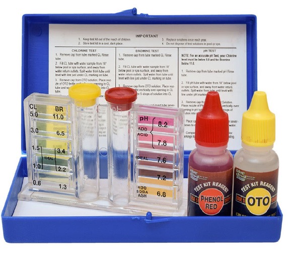 Ūdens kvalitātes testēšanas komplekts peldbaseiniem