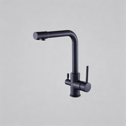 [6000000200] Jaucējkrāns A-103-BLACK ar trīsceļu funkciju un dzeramā ūdens iespēju