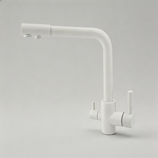 [6000000300] Jaucējkrāns A-103-WHITE ar trīsceļu funkciju un dzeramā ūdens iespēju