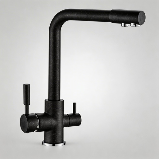 [6000000500] Jaucējkrāns A-103-BLACK STONE ar trīsceļu funkciju un dzeramā ūdens iespēju