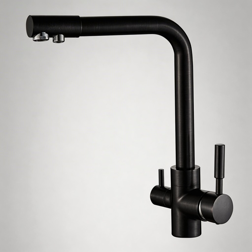 [6000000700] Jaucējkrāns A-103-BLACK FLASH ar trīsceļu funkciju un dzeramā ūdens iespēju