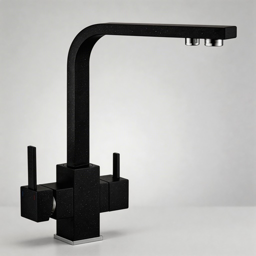 [6000000010] Jaucējkrāns A-101-BLACK ar trīsceļu funkciju un dzeramā ūdens iespēju